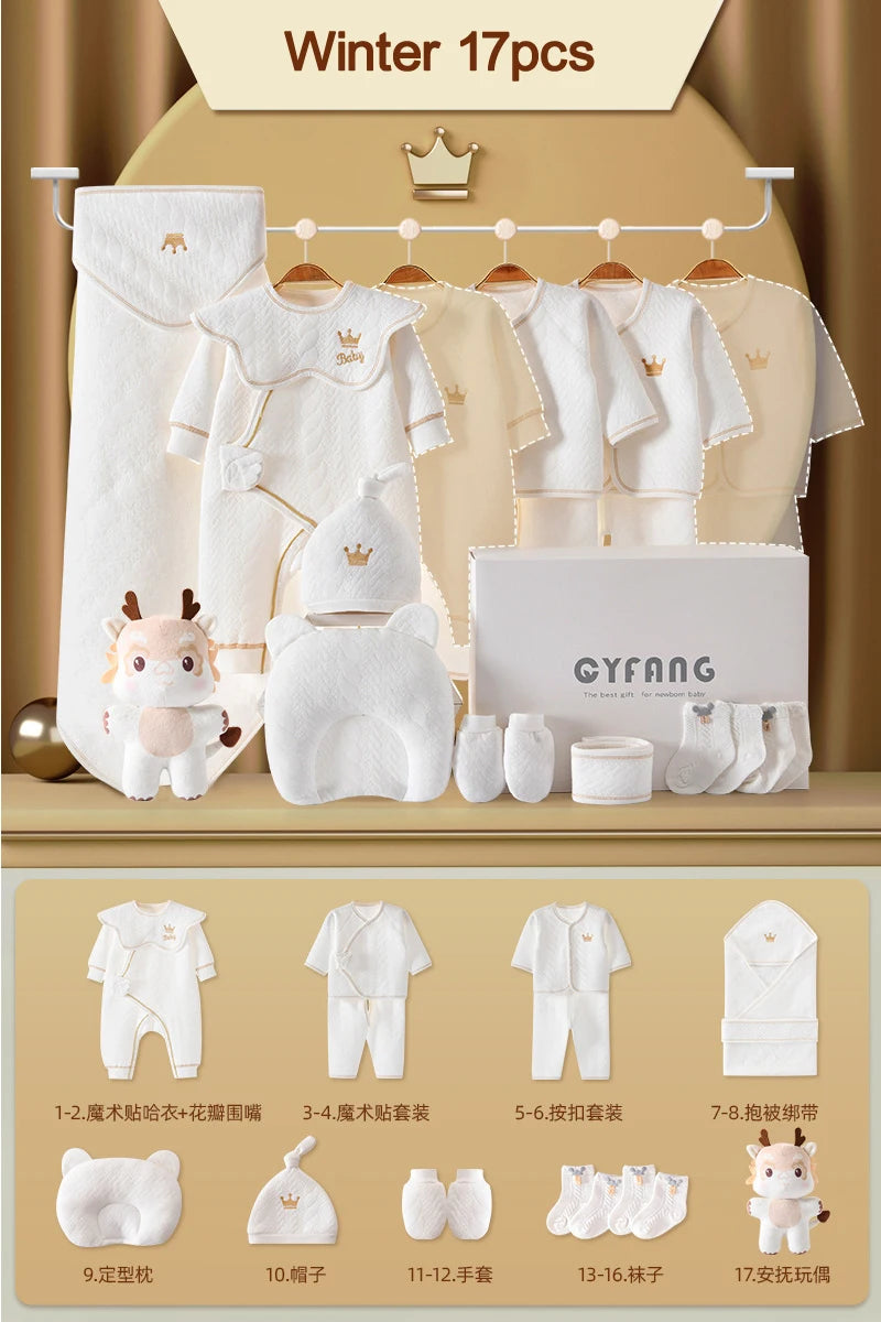 Newborn Baby Clothing 15/17/18/20 Pcs/0-3Months 100%Cotton Kids Clothes Suit Unise Infant Boys Girls Clothing Set Without Box