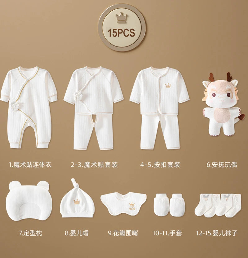 Newborn Baby Clothing 15/17/18/20 Pcs/0-3Months 100%Cotton Kids Clothes Suit Unise Infant Boys Girls Clothing Set Without Box