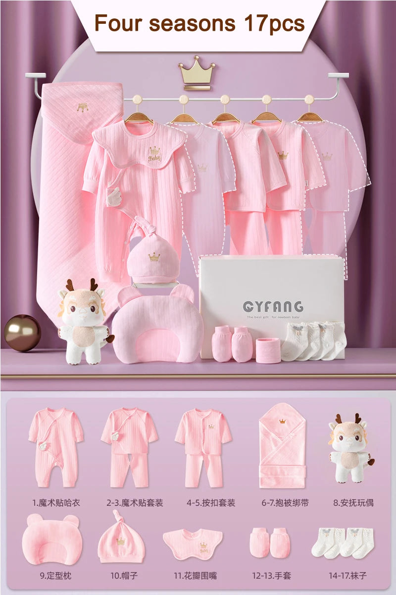 Newborn Baby Clothing 15/17/18/20 Pcs/0-3Months 100%Cotton Kids Clothes Suit Unise Infant Boys Girls Clothing Set Without Box