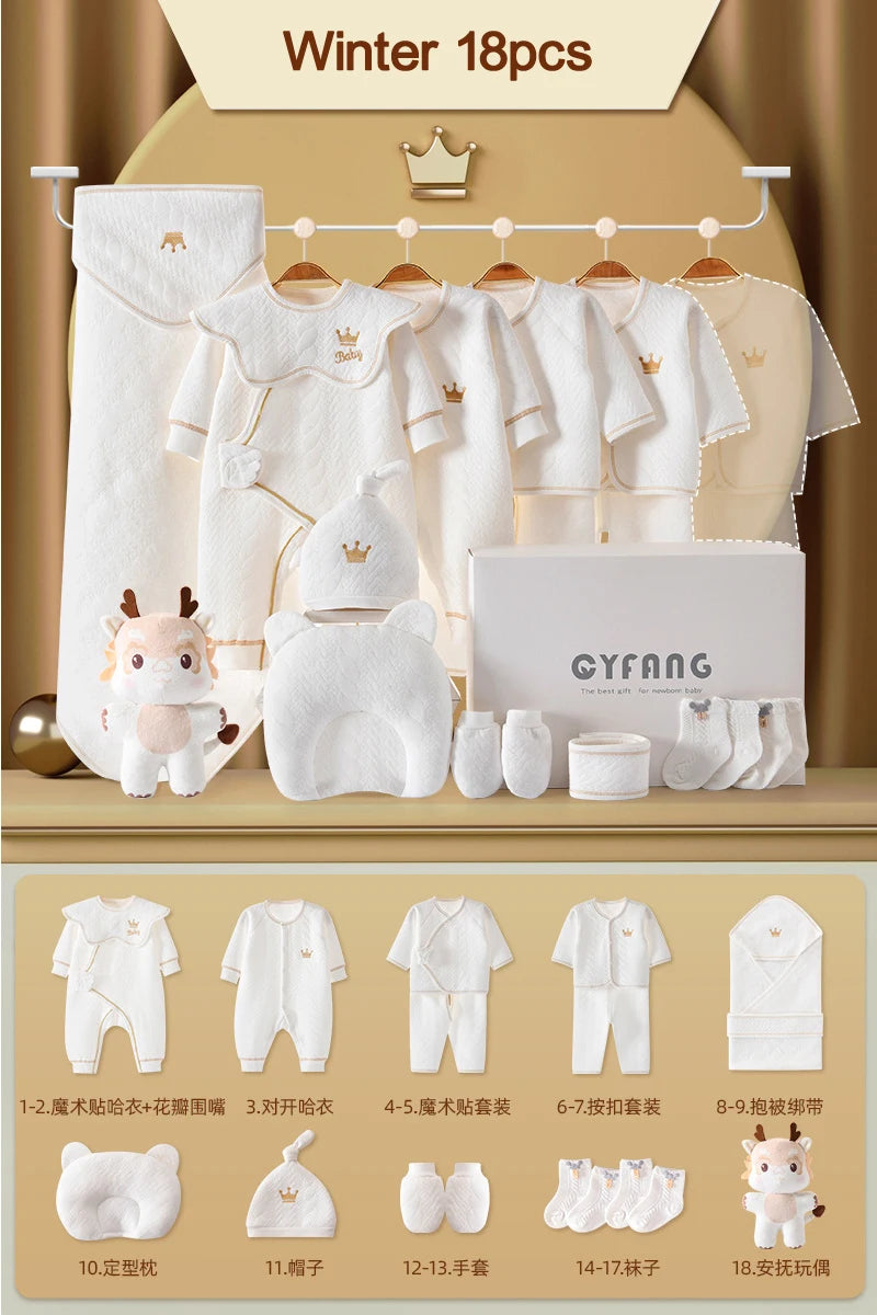 Newborn Baby Clothing 15/17/18/20 Pcs/0-3Months 100%Cotton Kids Clothes Suit Unise Infant Boys Girls Clothing Set Without Box