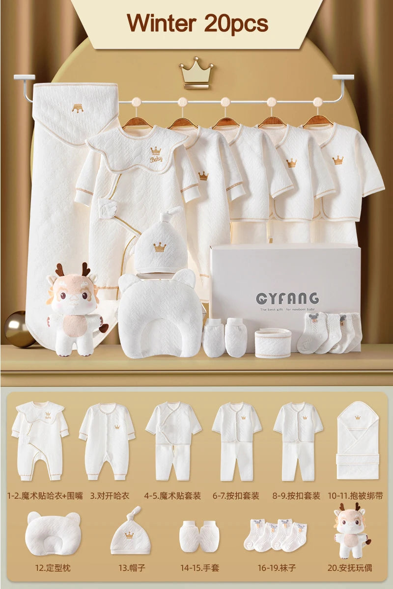 Newborn Baby Clothing 15/17/18/20 Pcs/0-3Months 100%Cotton Kids Clothes Suit Unise Infant Boys Girls Clothing Set Without Box