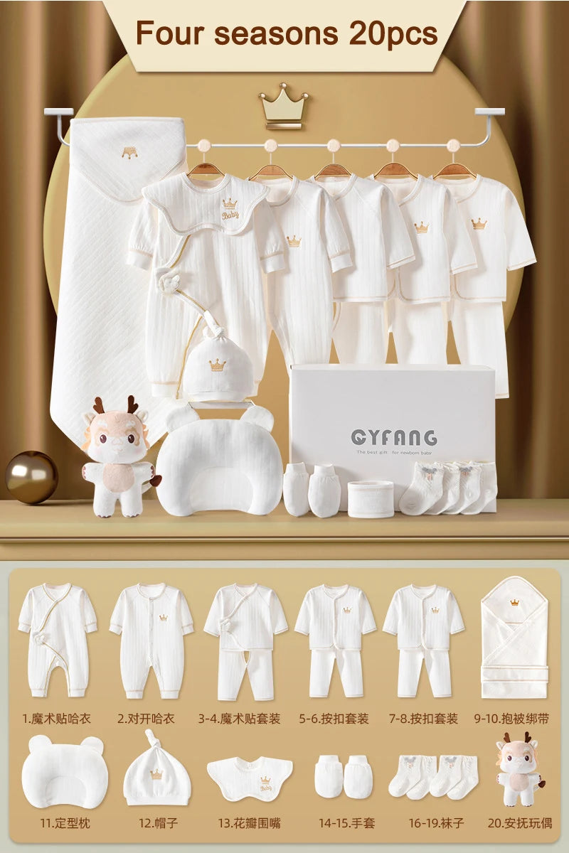 Newborn Baby Clothing 15/17/18/20 Pcs/0-3Months 100%Cotton Kids Clothes Suit Unise Infant Boys Girls Clothing Set Without Box