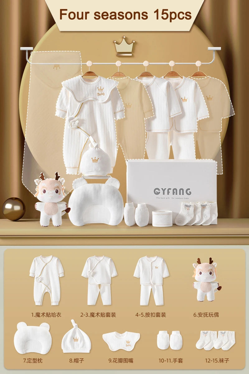 Newborn Baby Clothing 15/17/18/20 Pcs/0-3Months 100%Cotton Kids Clothes Suit Unise Infant Boys Girls Clothing Set Without Box