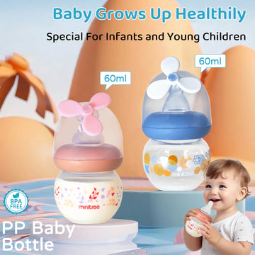 0-6 months newborn baby mini bottle, fall-proof and anti-colic PP bottle