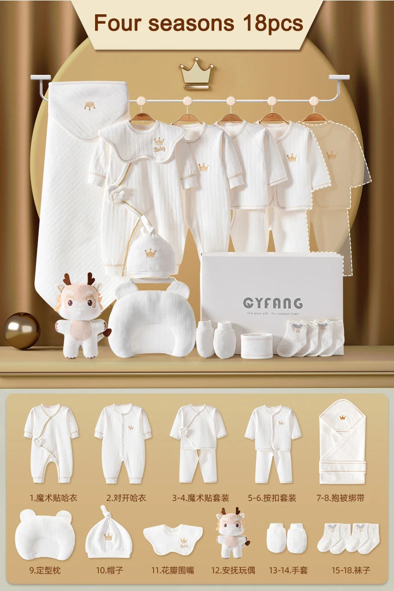 Newborn Baby Clothing 15/17/18/20 Pcs/0-3Months 100%Cotton Kids Clothes Suit Unise Infant Boys Girls Clothing Set Without Box