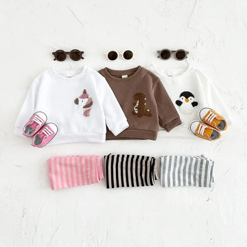 2Pcs Newborn Baby Clothes Sets New Baby Clothing Spring Boys Girls