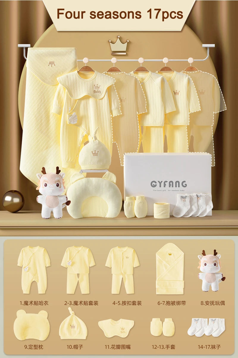 Newborn Baby Clothing 15/17/18/20 Pcs/0-3Months 100%Cotton Kids Clothes Suit Unise Infant Boys Girls Clothing Set Without Box