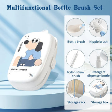 6 Piece Portable Baby Bottle Brush Cleaner