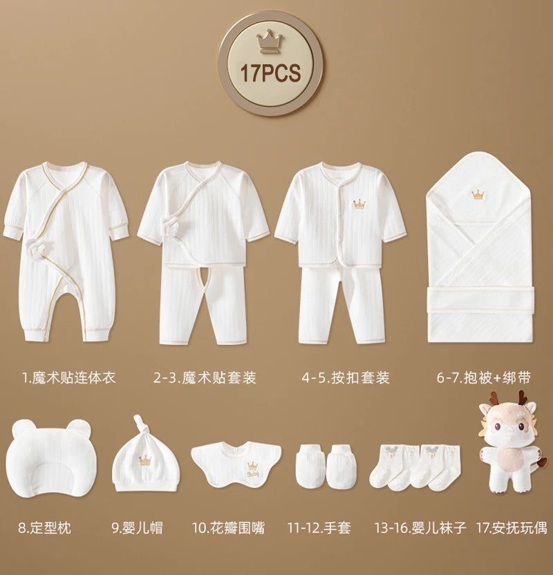 Newborn Baby Clothing 15/17/18/20 Pcs/0-3Months 100%Cotton Kids Clothes Suit Unise Infant Boys Girls Clothing Set Without Box