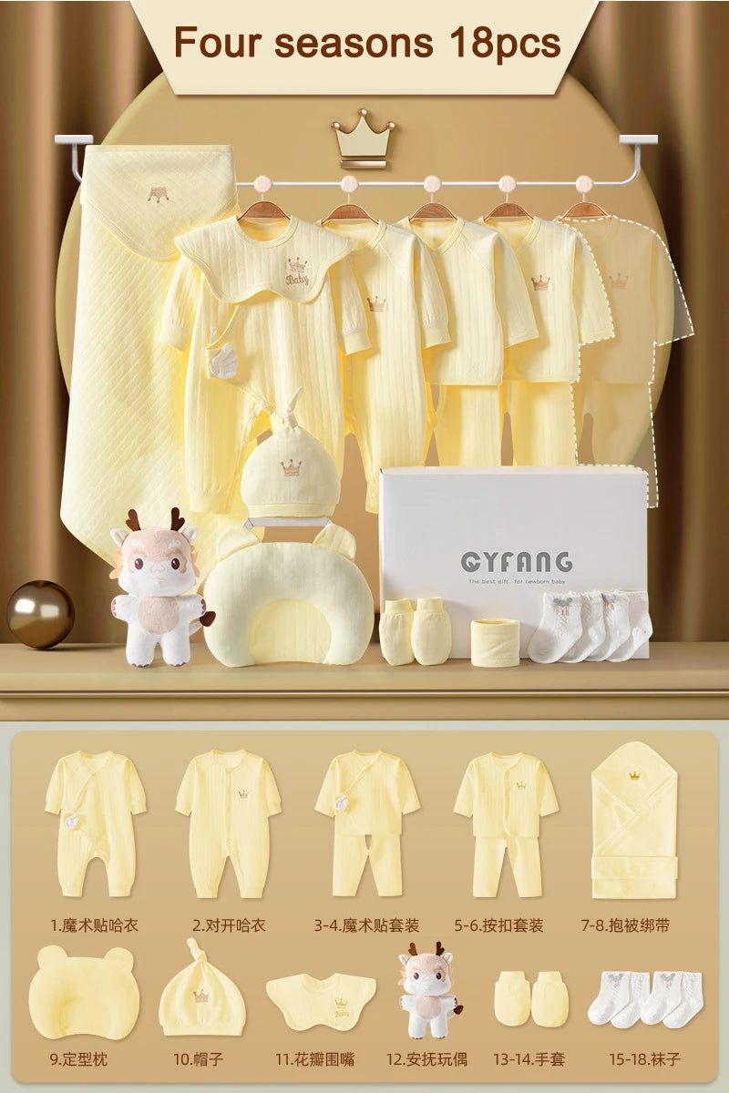 Newborn Baby Clothing 15/17/18/20 Pcs/0-3Months 100%Cotton Kids Clothes Suit Unise Infant Boys Girls Clothing Set Without Box