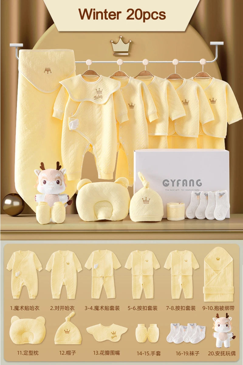Newborn Baby Clothing 15/17/18/20 Pcs/0-3Months 100%Cotton Kids Clothes Suit Unise Infant Boys Girls Clothing Set Without Box