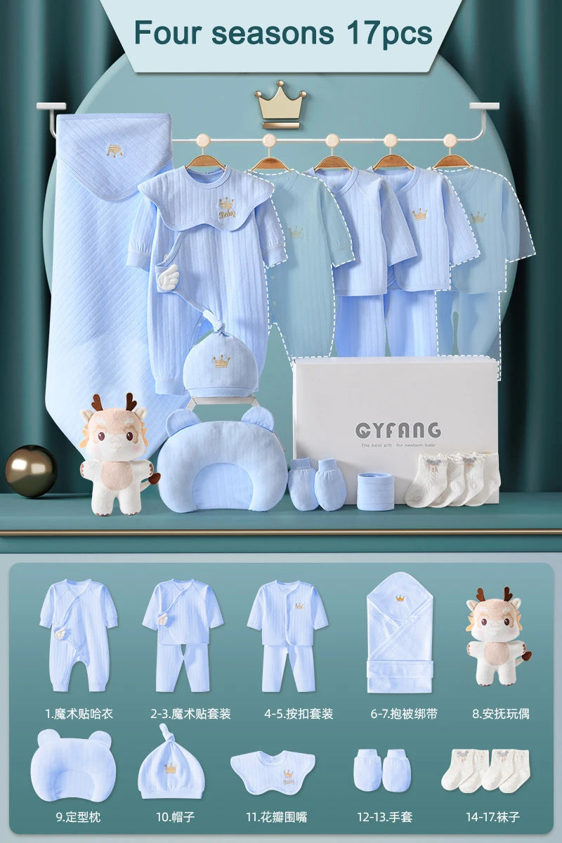 Newborn Baby Clothing 15/17/18/20 Pcs/0-3Months 100%Cotton Kids Clothes Suit Unise Infant Boys Girls Clothing Set Without Box