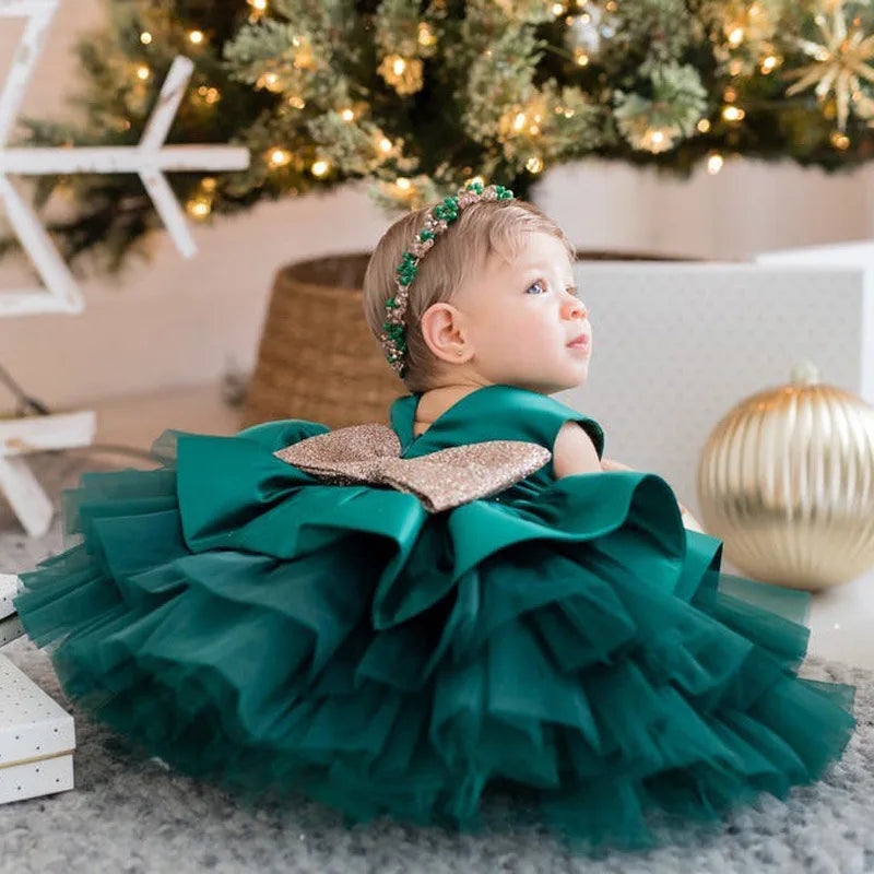 Baby Girls Princess Dress | Birthday, Christening & Christmas Gown for Toddlers 1-5Y