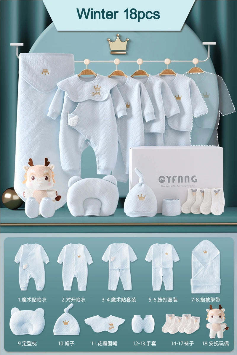 Newborn Baby Clothing 15/17/18/20 Pcs/0-3Months 100%Cotton Kids Clothes Suit Unise Infant Boys Girls Clothing Set Without Box