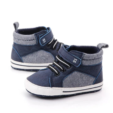 Baby Shoes Boys High Top Casual Cotton Soft Sole Newborn Walking 0 18 Months