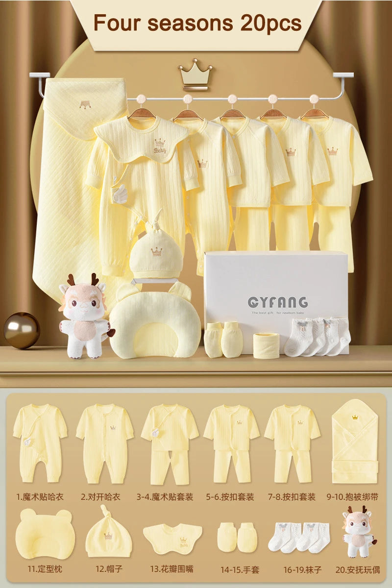 Newborn Baby Clothing 15/17/18/20 Pcs/0-3Months 100%Cotton Kids Clothes Suit Unise Infant Boys Girls Clothing Set Without Box