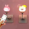 Kid Bedroom Decor Bedside Lamp USB Night Light LED Chlidren Cute Cartoon Night Lamp Bear Chick Kitten Remote Control for Baby