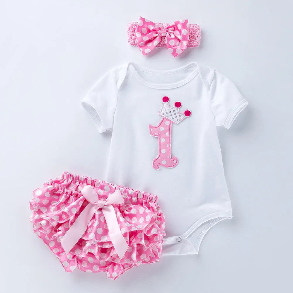 3 Pcs Set Baby Newborns 2025 Summer Cotton Short Sleeve Leopard Bodysuit High-heeled Shoes Christmas Ruffle Baby Girl Clothes Set