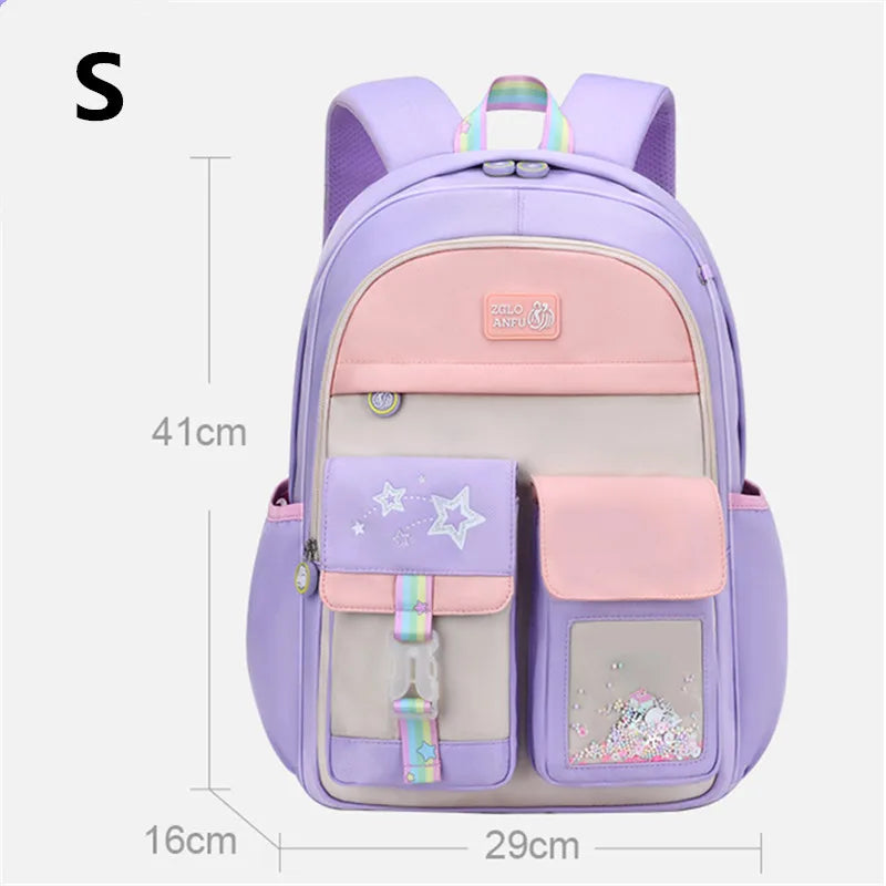 Girls School Backpack | Orthopedic Oxford Bag | Lightweight Princess Schoolbag for Kids & Teens