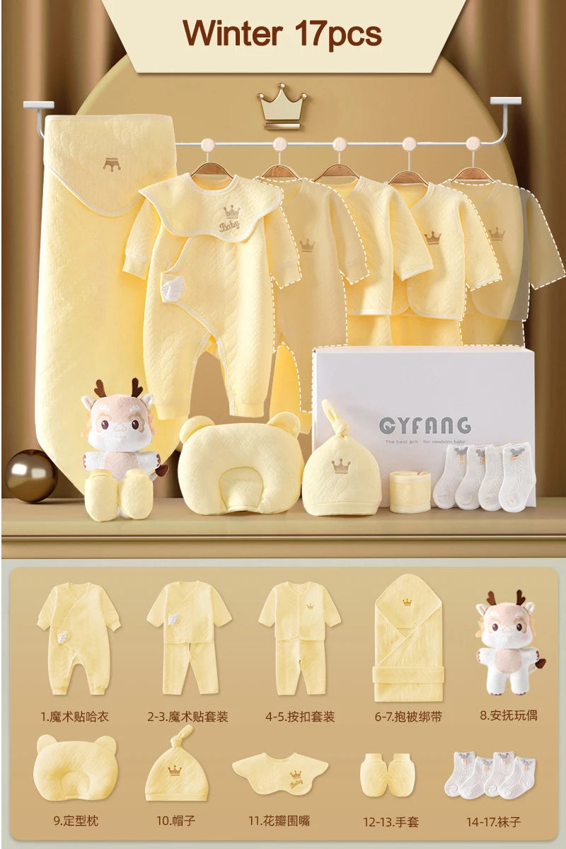 Newborn Baby Clothing 15/17/18/20 Pcs/0-3Months 100%Cotton Kids Clothes Suit Unise Infant Boys Girls Clothing Set Without Box