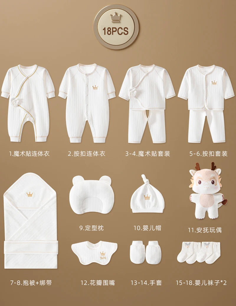 Newborn Baby Clothing 15/17/18/20 Pcs/0-3Months 100%Cotton Kids Clothes Suit Unise Infant Boys Girls Clothing Set Without Box