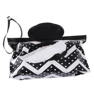 Baby Wet Wipe Pouch Cute Snap-Strap Refillable