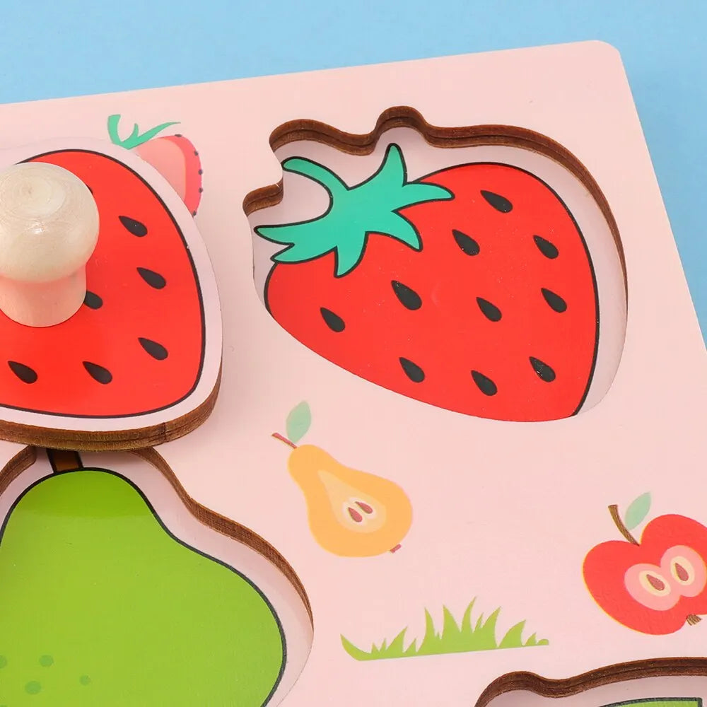 Montessori Early Education Fruit Cognitive Puzzle Toy for girls boys