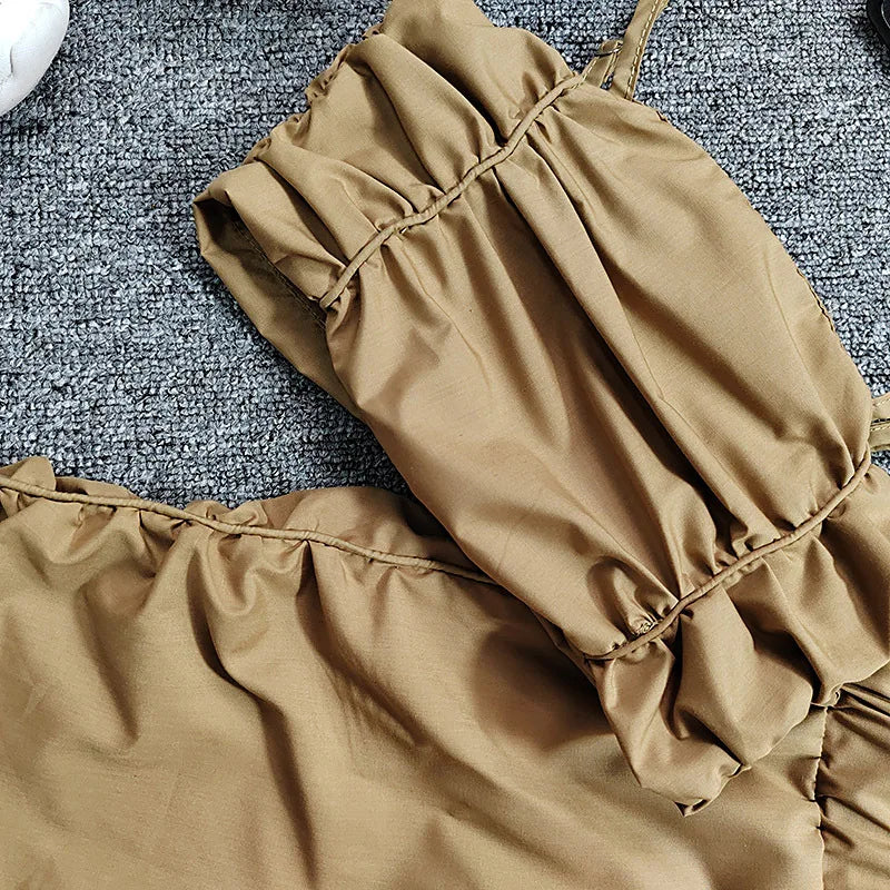 1-8years Baby Kids Summer Clothing For Girls Sleeveless Crop Tops+Cargo Pants 2pcs/sets Children's Fashion Clothes Outfits Girl