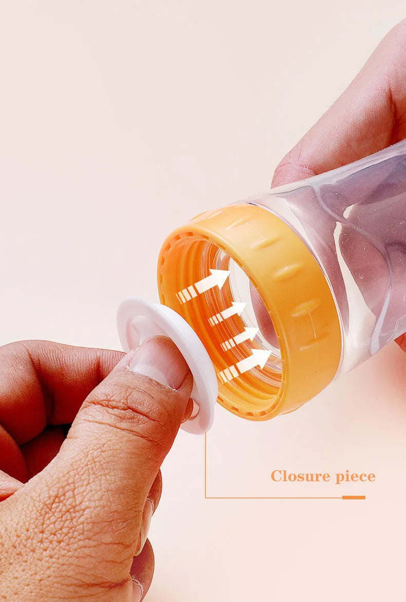 1 PC Safe Useful Silicone Baby Bottle With Spoon Food Supplement Rice Cereal Bottles Squeeze Spoon Milk Feeding Bottle Cup