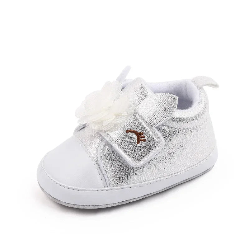 Baby Girls Shoes Soft Bottom Non-slip Flowers Spring Autumn Outdoor Fashion Casual Infant Newborns Crib First Walkers Baby Shoes