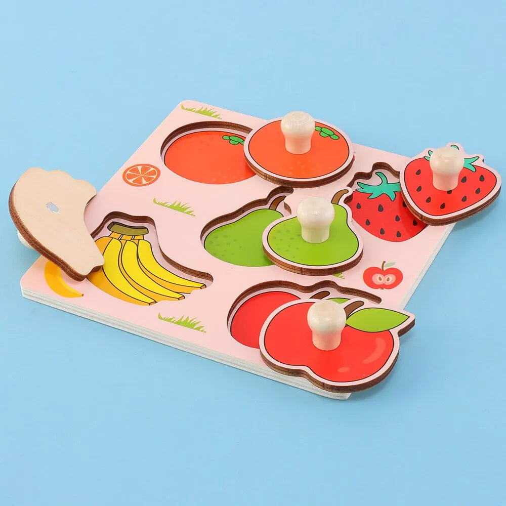Montessori Early Education Fruit Cognitive Puzzle Toy for girls boys