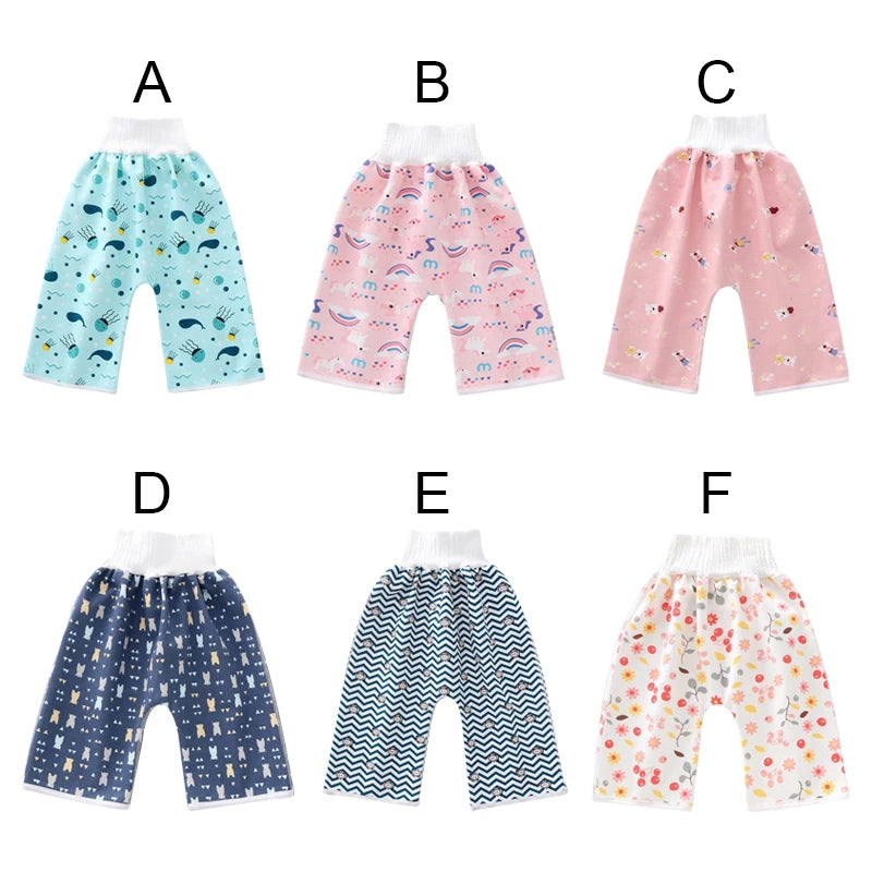 Waterproof Baby Diaper Pants - Leak-Proof Urine Training Pants, Washable Cloth Diapers, Sleep Bed Pants & Potty Training Pants for Infants and Kids