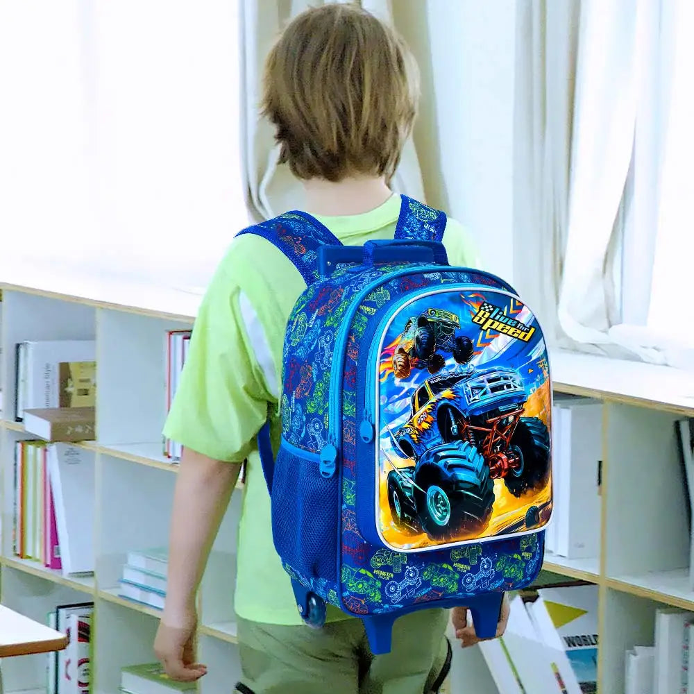 Kids Suitcase for Boys Wheeled Backpack