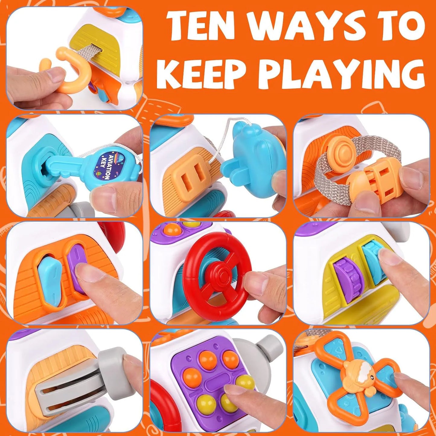 Board Cube Montessori Sensory Educational Toys
