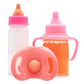 Doll Feeding Bottle Set Baby Care Toy Stroller 2pc Milk And Juice