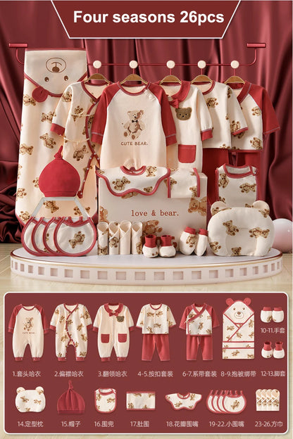 20/22/24/26 Pieces Newborn Clothes Baby Gift Pure Cotton Baby Set 0-6 Months Spring Summer Kids Clothes Suit Unisex Without Box