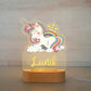 Personalized Children Animal Night Light Custom Name Acrylic Lamp Baby Kids Bedroom Decoration Neonate Birthday Christmas Gift
