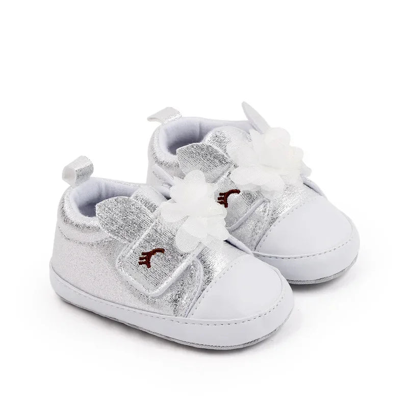 Baby Girls Shoes Soft Bottom Non-slip Flowers Spring Autumn Outdoor Fashion Casual Infant Newborns Crib First Walkers Baby Shoes