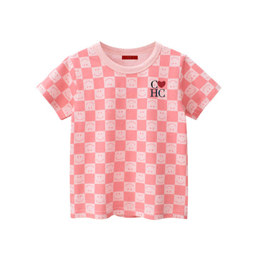 2024 Children's T-Shirt Girls Kids Shirts Baby Short Sleeve Full Print Toddler Cotton Cartoon Tee Tops Clothing