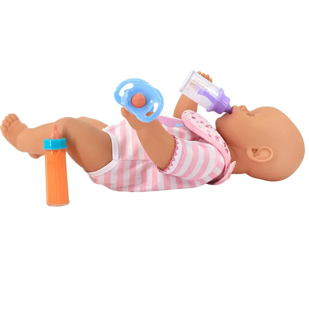 Doll Feeding Bottle Set Baby Care Toy Stroller 2pc Milk And Juice