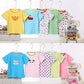 [5 Pcs/Lot Random Color] Baby T-Shirt 100%Cotton Cartoon Print Baby Girl Tops Summer Short Sleeve Toddler Boys Tshirt Clothes