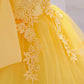 Baby Girls Elegant Big Bow Party Dress | Wedding & Birthday Princess Gown 6-36M