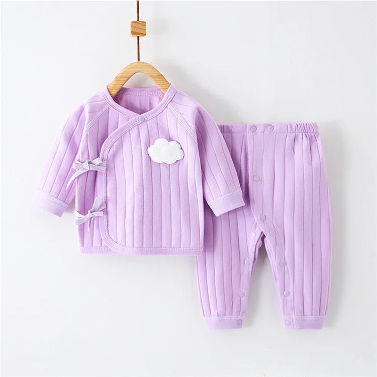0-6M Newborn Baby Sets For Girls Boys Spring Infant Baby Boy Girl Set Casual Clothes For Girl Long Sleeve T Shirt Pants Costume