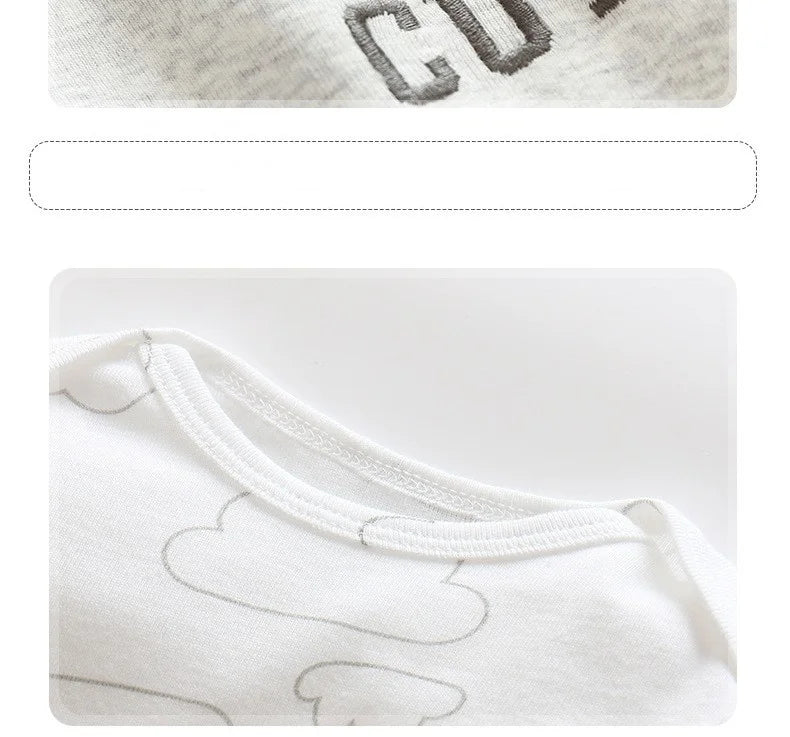 3PCS Baby Clothing Set Autumn Newborn Baby Girl Pure Cotton Clothes Set Soft Cute Animal Kids Bodysuits+Pants+Romper Bebe 6-24M