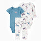 3PCS Baby Clothing Set Autumn Newborn Baby Girl Pure Cotton Clothes Set Soft Cute Animal Kids Bodysuits+Pants+Romper Bebe 6-24M