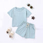 Summer 2pcs Kids Clothes Sets Children Sports Style Tracksuits T-shirts and Shorts Boy and Girl Outfits Suits