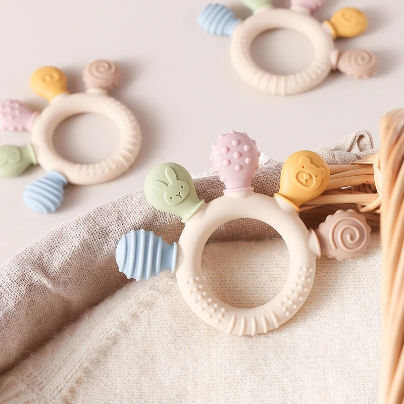 Silicone Teether Baby 0 12 Months
