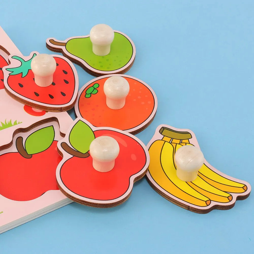 Montessori Early Education Fruit Cognitive Puzzle Toy for girls boys