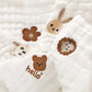 6 Layer Cotton Embroidery Baby Saliva Towels Hand Face Wipes Newborn