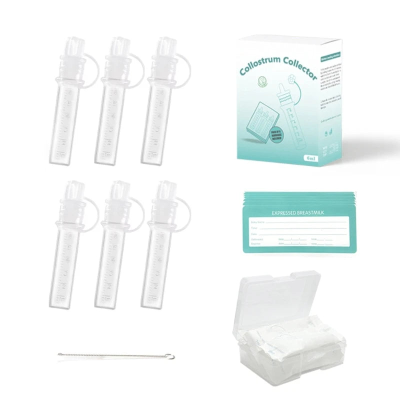 6pcs Colostrum Container Tube for Newborns Feeding Mom Breastfeeding Milk